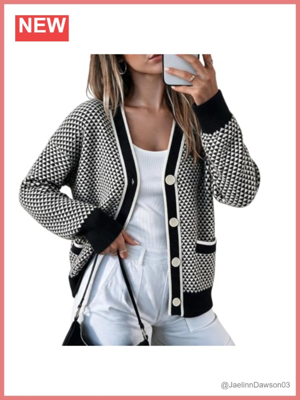 Womens V Neck Button Down Knit Cardigan Long Sleeve Pockets